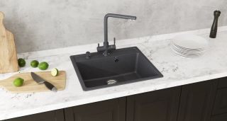 Смеситель для кухни Ulgran Classic U-016-302 с дополнительным краном для питьевой воды песочный